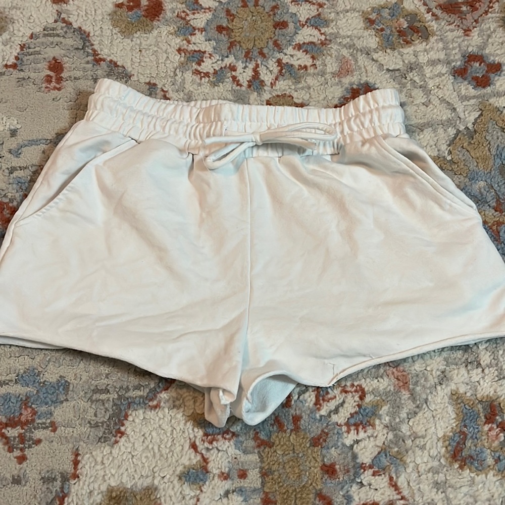 forever21 white comfy shorts